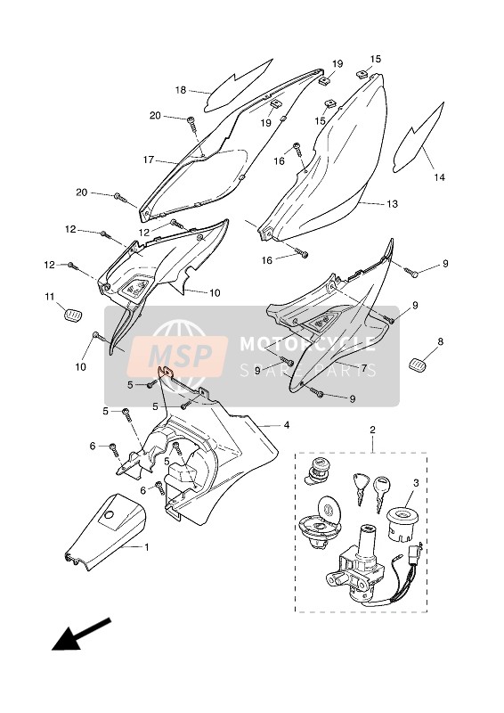 5DNF17111000, Cover, Kant 1, Yamaha, 0